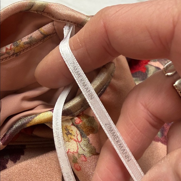 Zimmermann Cassia Frill Ruffle Halter Neckline Faux Wrap One Piece Swimsuit 4-6 - Picture 11 of 15